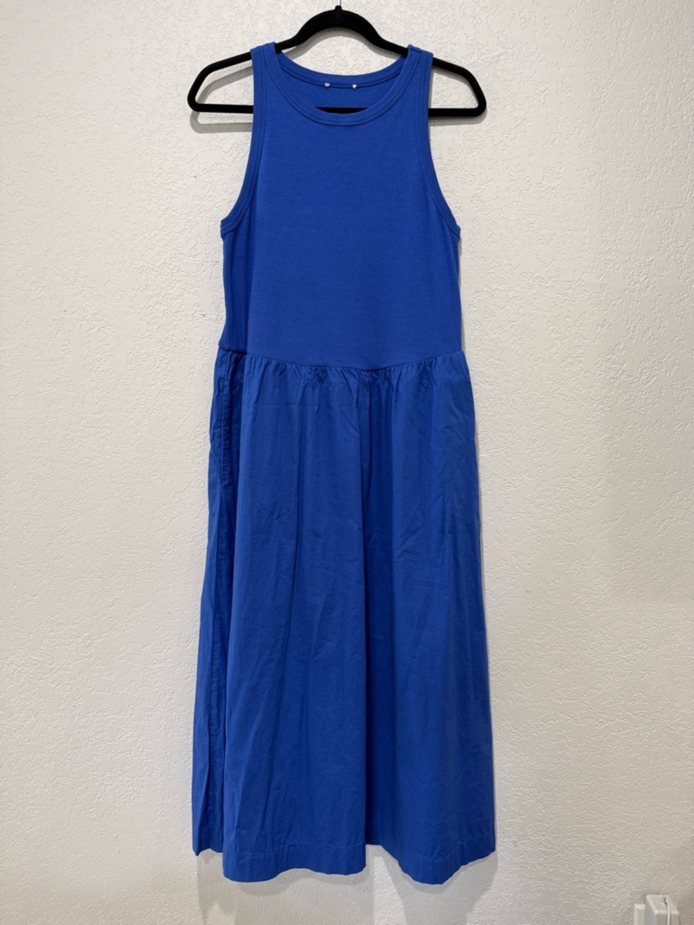 Woman’s Blue Sleeveless Maxi Dress - Classic Summer Style